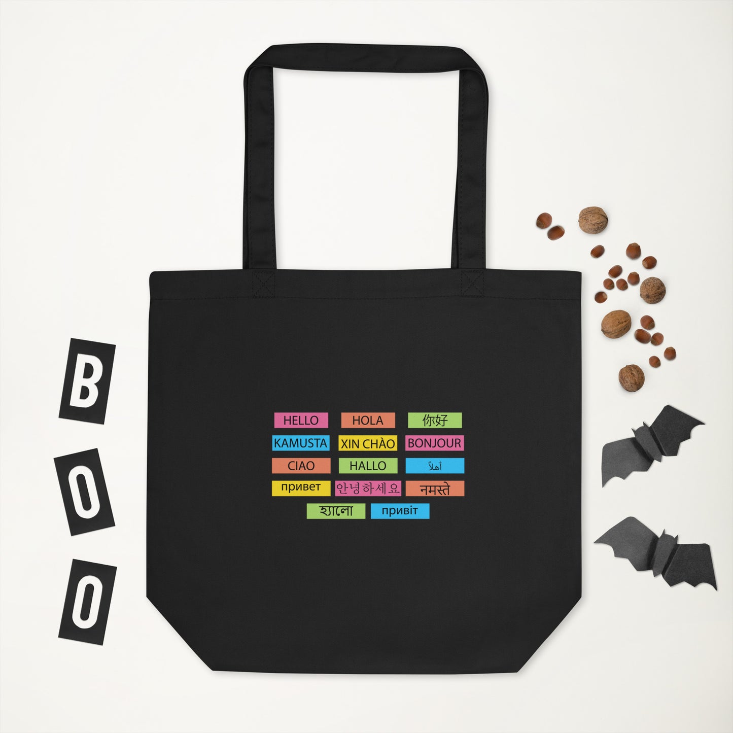 Multilingual Word Wall Eco Tote Bag.