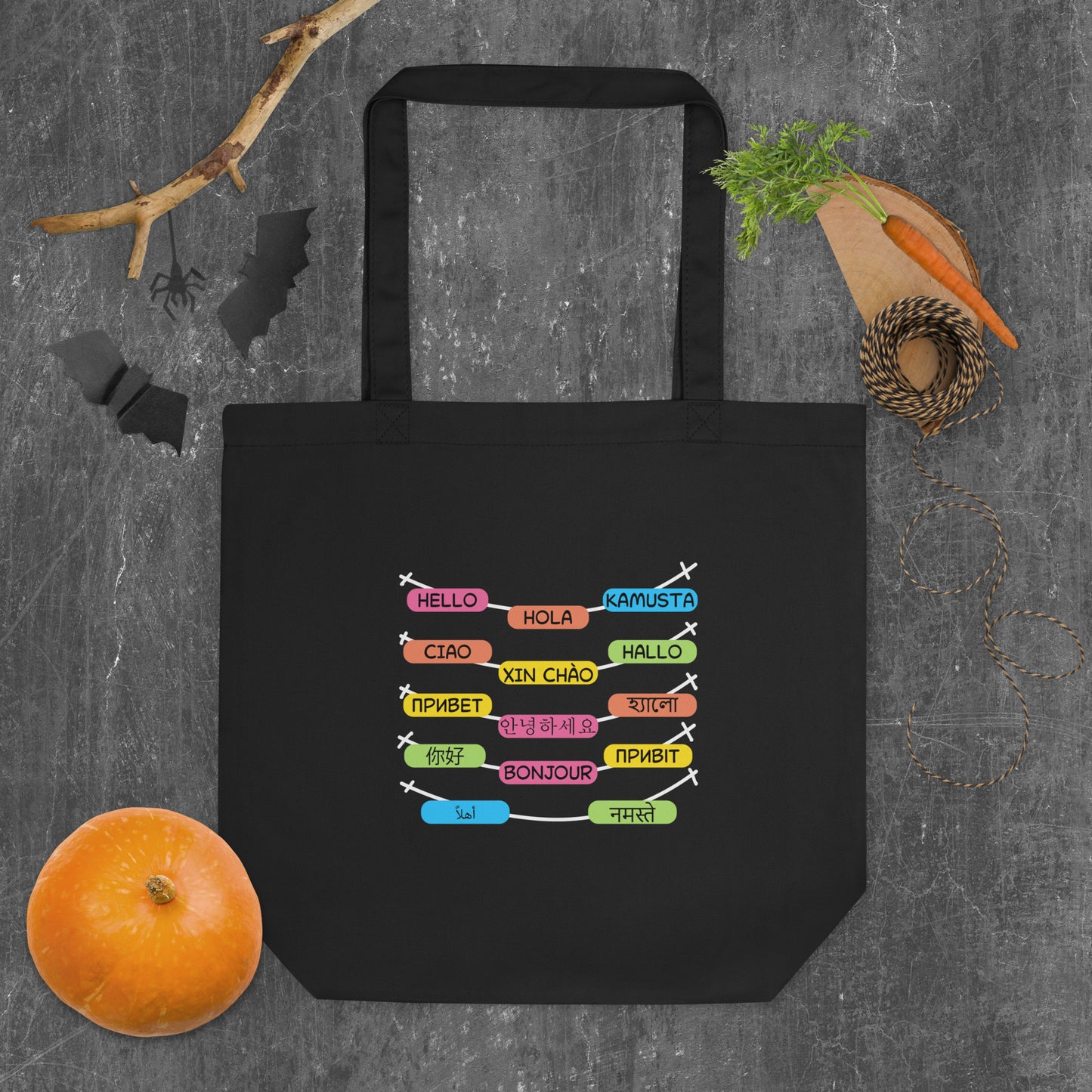 Multilingual Word Wall Eco Tote Bag