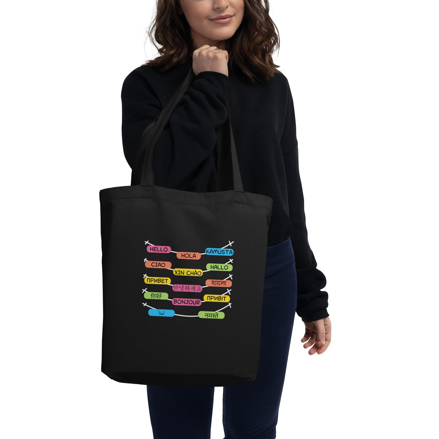 Multilingual Word Wall Eco Tote Bag