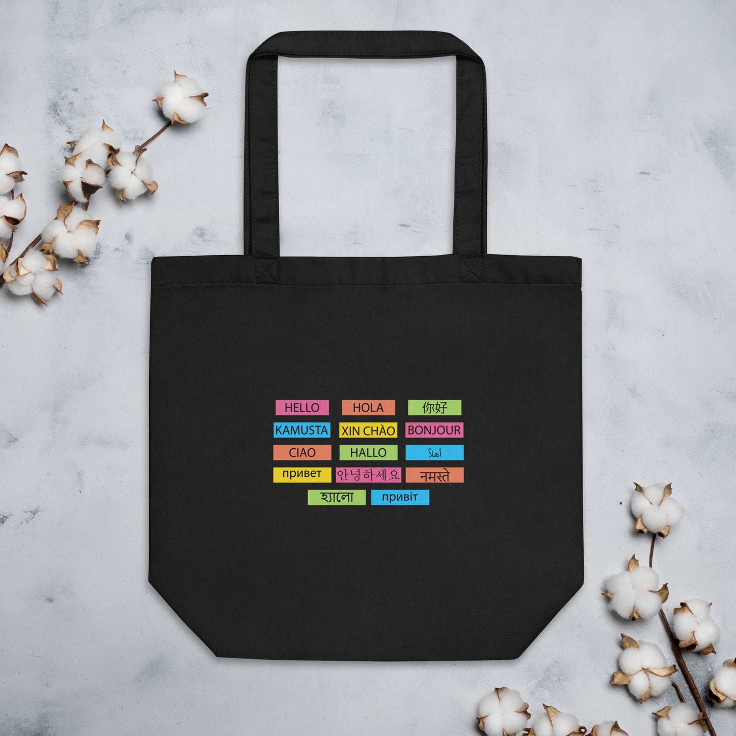 Multilingual Word Wall Eco Tote Bag.