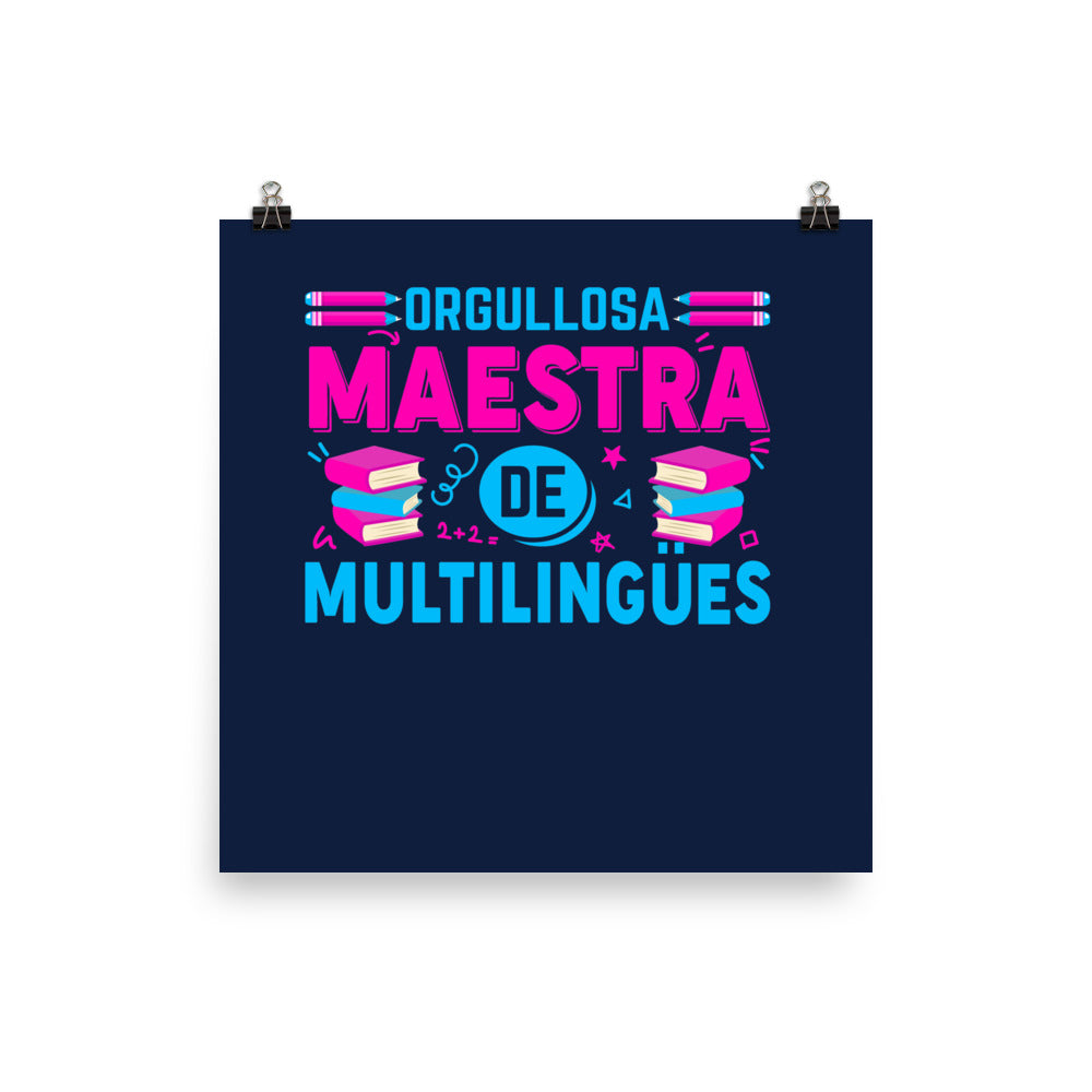 Proud Teacher of Multilingual Learner Poster (Spanish), Bilingual Super Power Poster, Classroom Decor, Bilingual Poster, Back To School, Office Decor, Multilingual Poster,