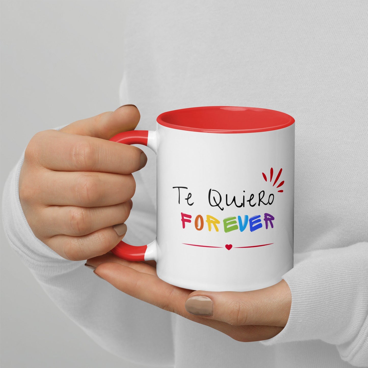 Te Quiero Forever Mug with Color Inside