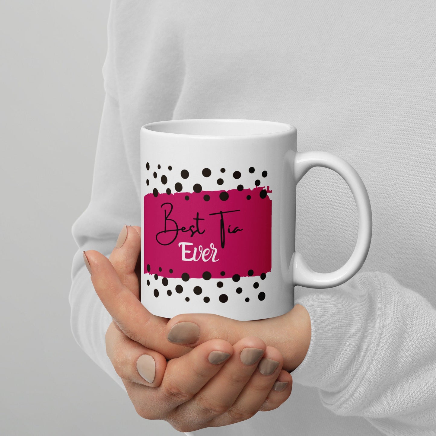 Best Tia Ever White glossy mug