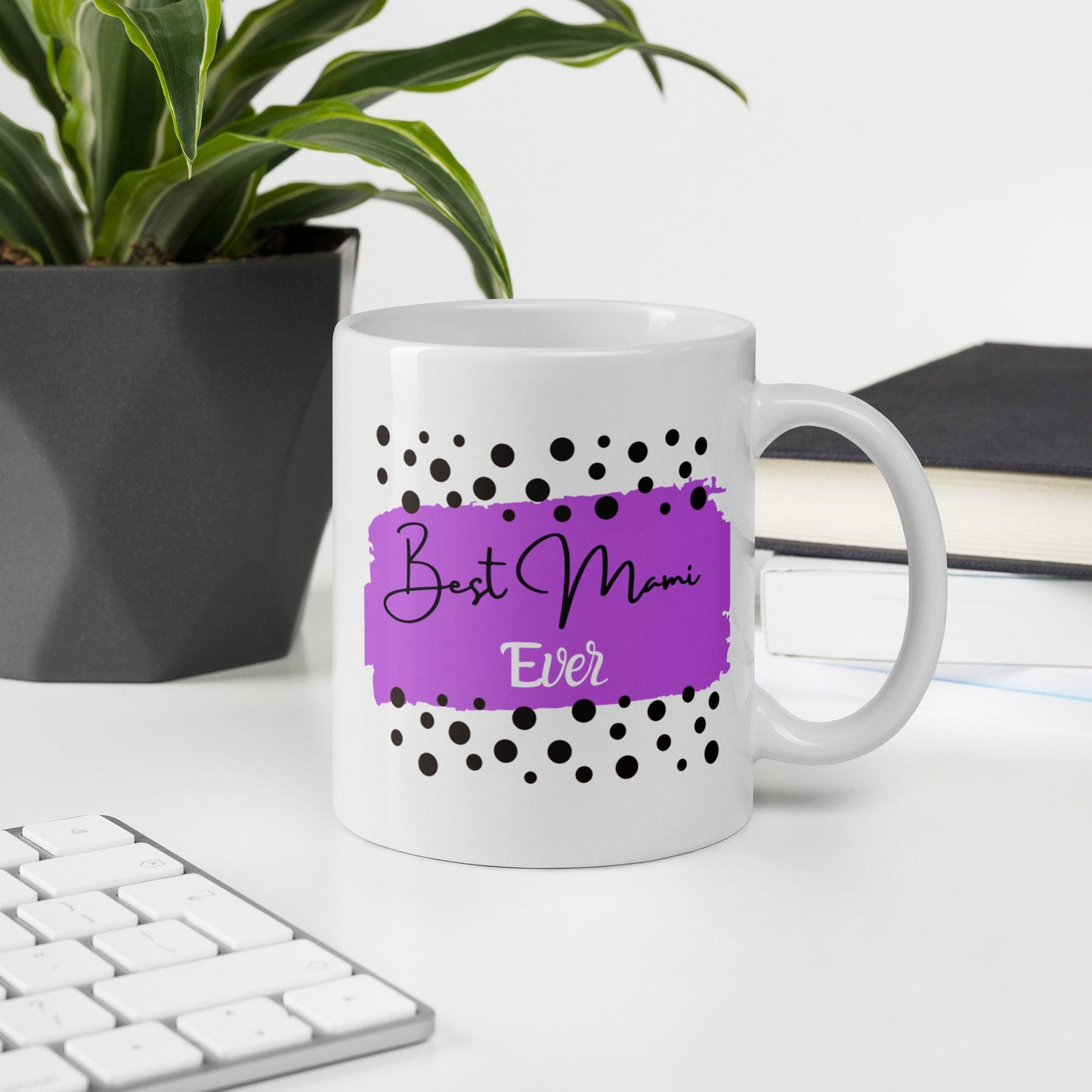 Best Mami Ever White glossy mug