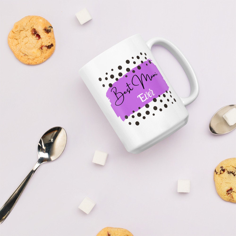 Best Mami Ever White glossy mug
