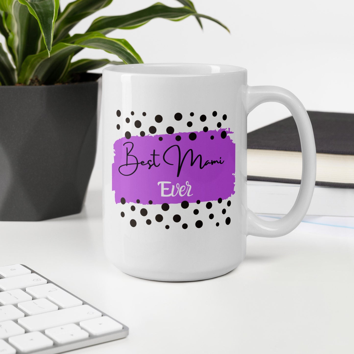 Best Mami Ever White glossy mug