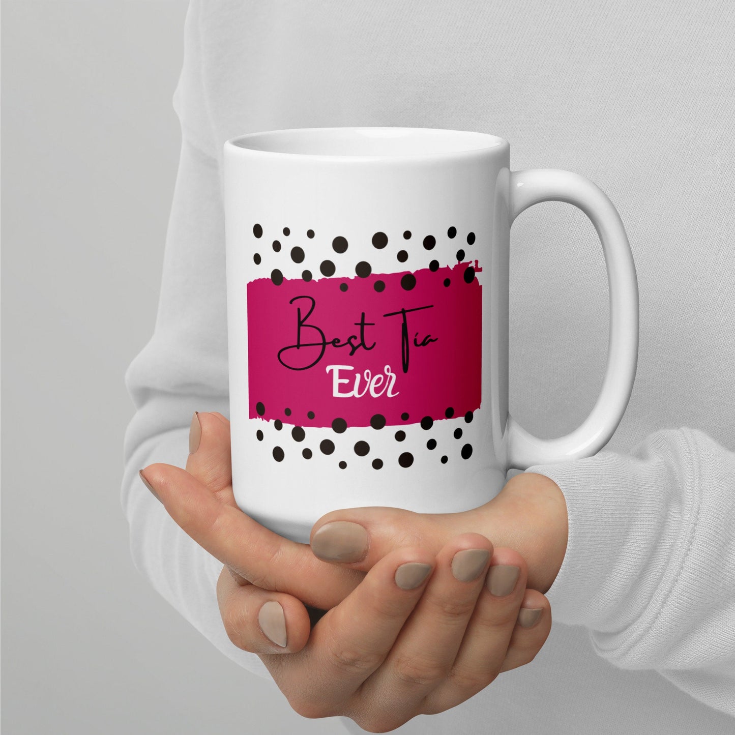 Best Tia Ever White glossy mug