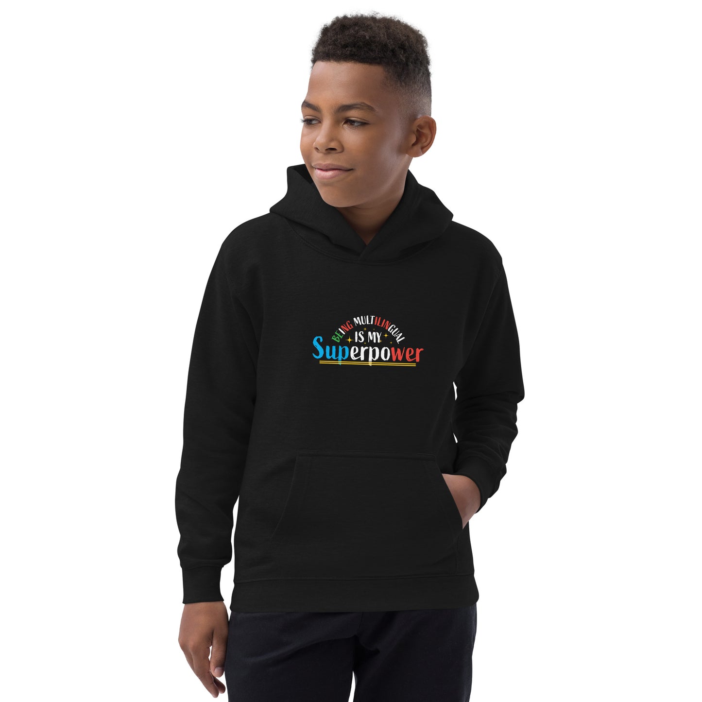 Multilingual Superpower Kids Hoodie
