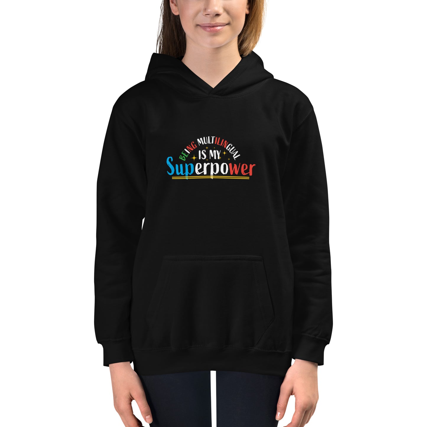 Multilingual Superpower Kids Hoodie