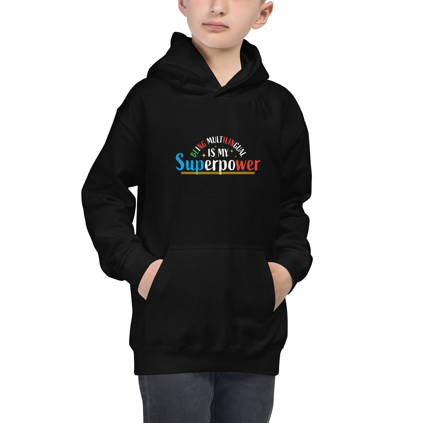 Multilingual Superpower Kids Hoodie