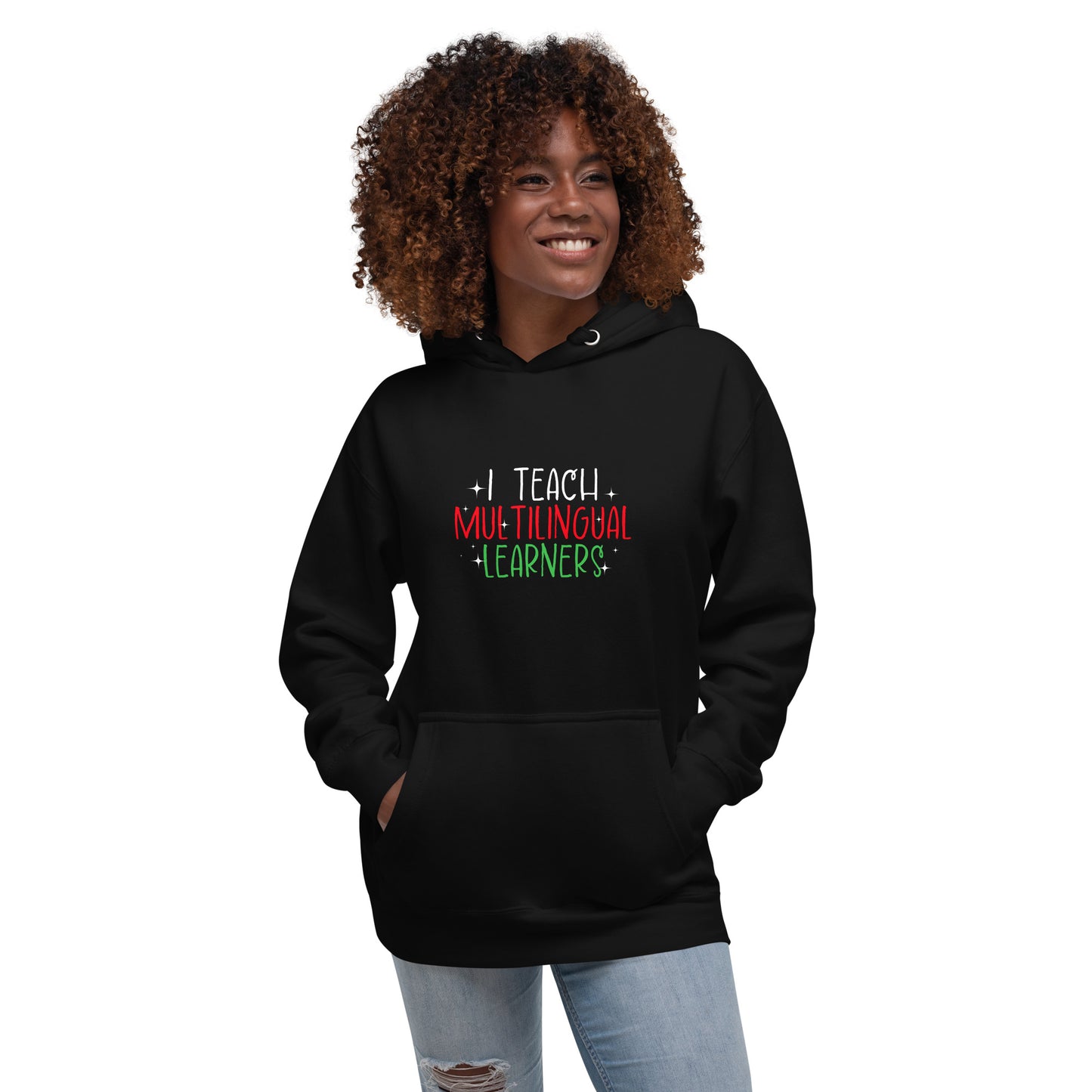 Sudadera con capucha para profesor de aprendizaje multilingüe