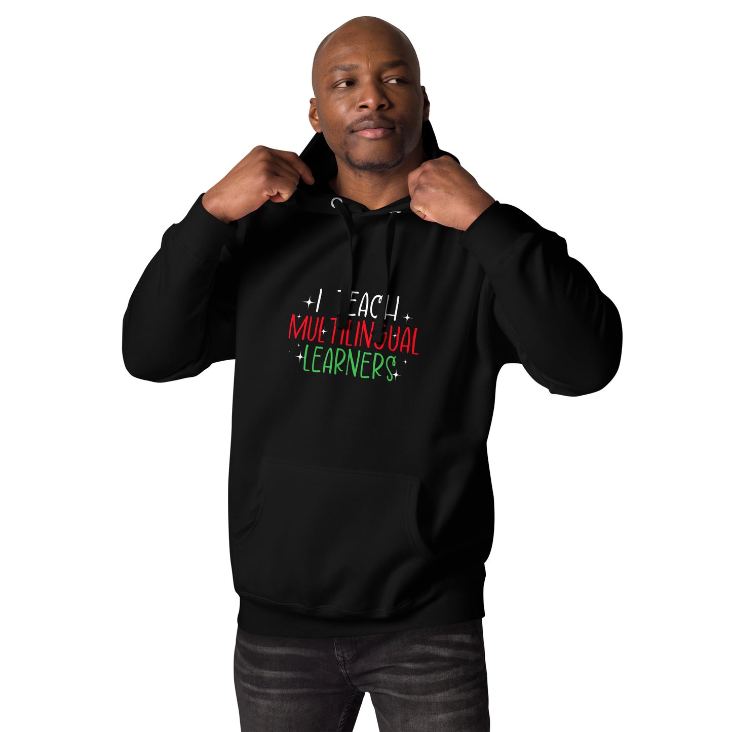 Sudadera con capucha para profesor de aprendizaje multilingüe