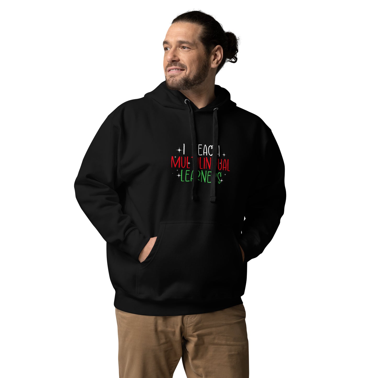 Sudadera con capucha para profesor de aprendizaje multilingüe
