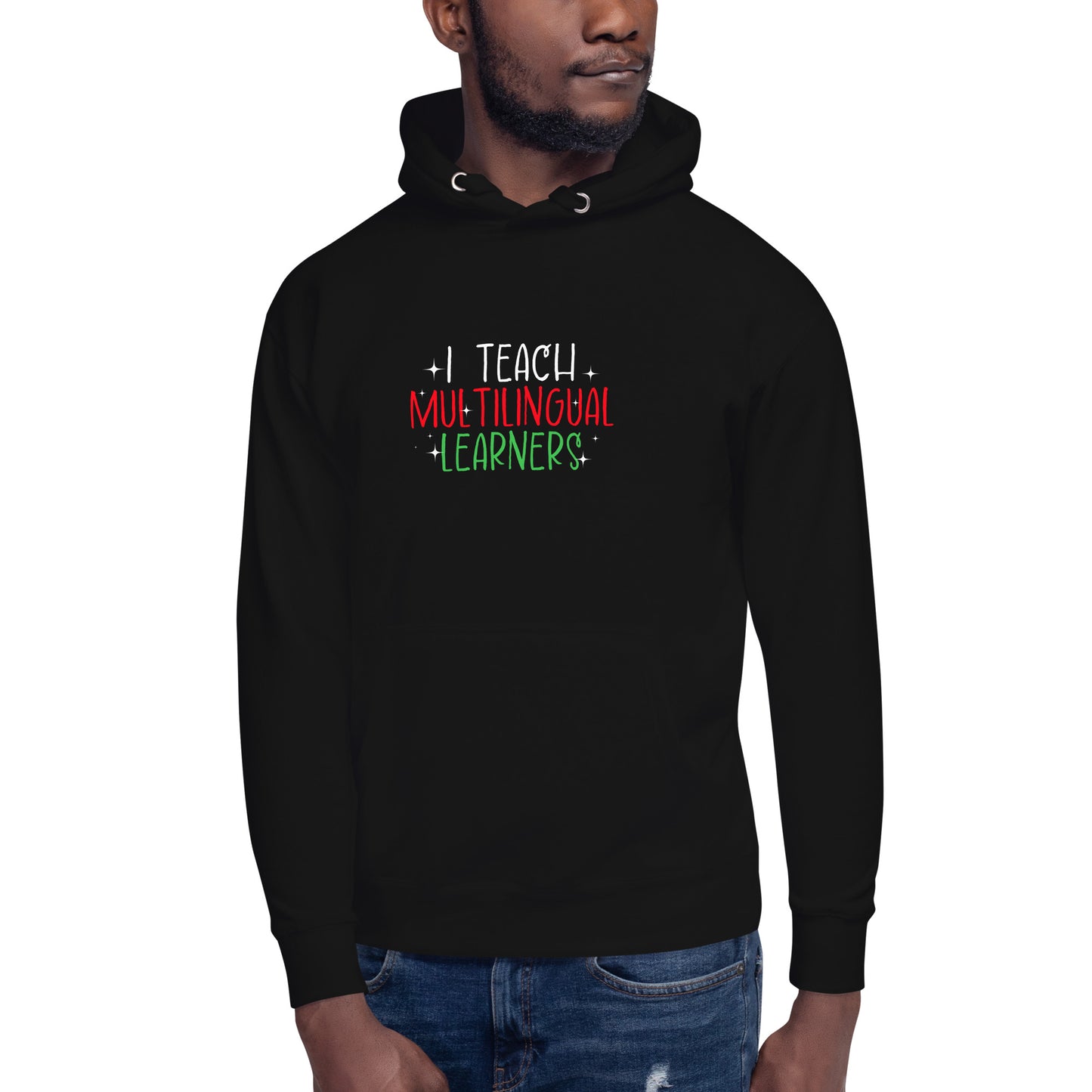 Sudadera con capucha para profesor de aprendizaje multilingüe