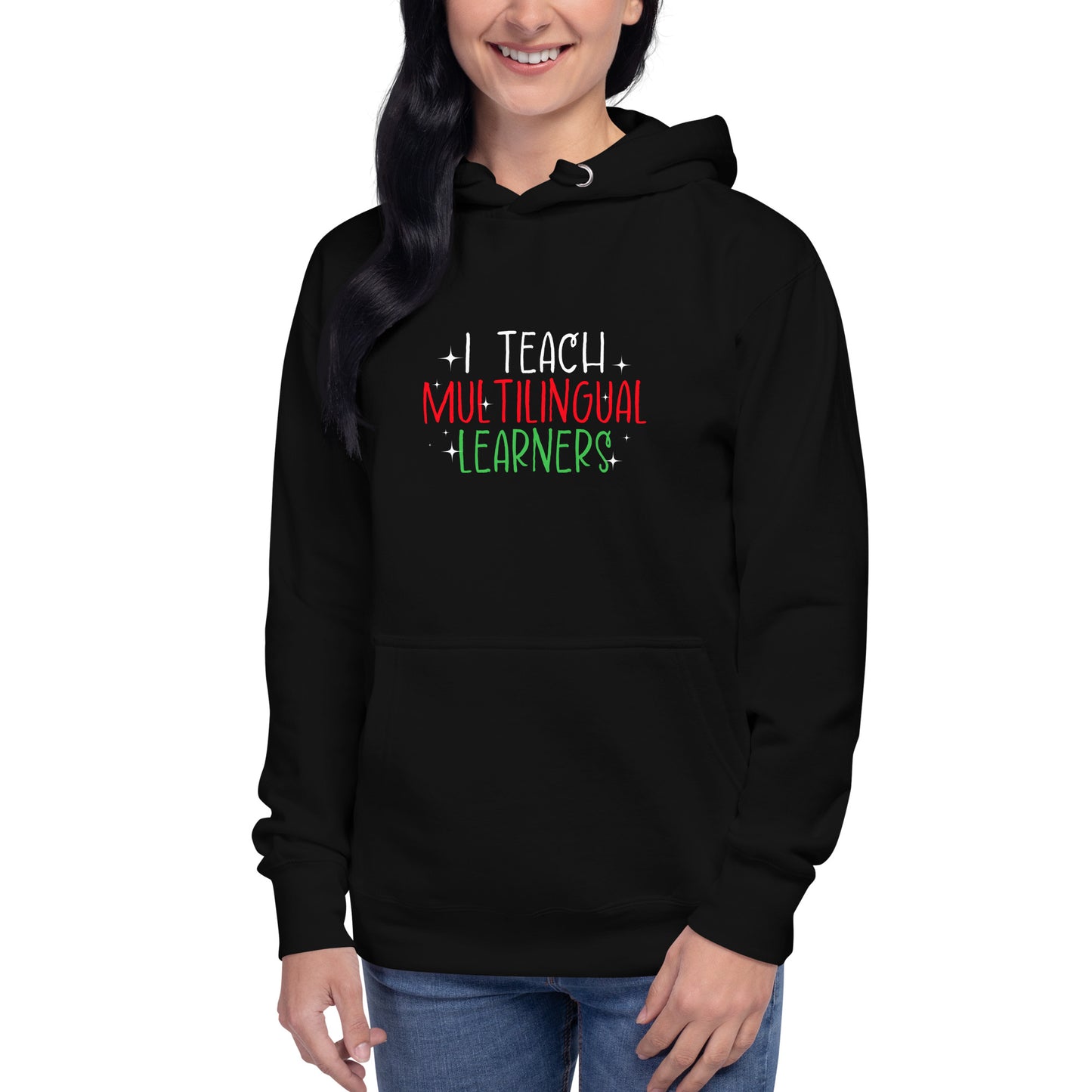 Sudadera con capucha para profesor de aprendizaje multilingüe
