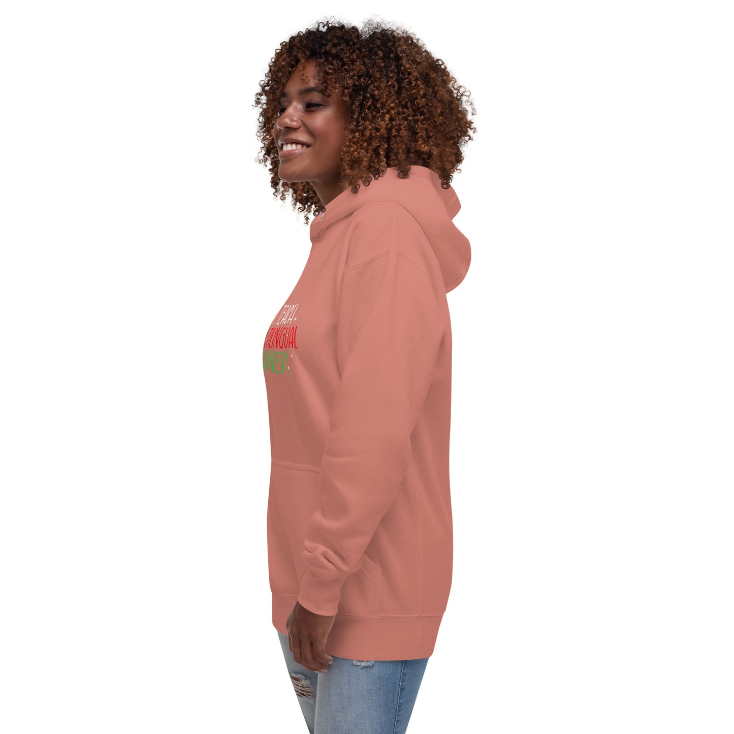 Sudadera con capucha para profesor de aprendizaje multilingüe