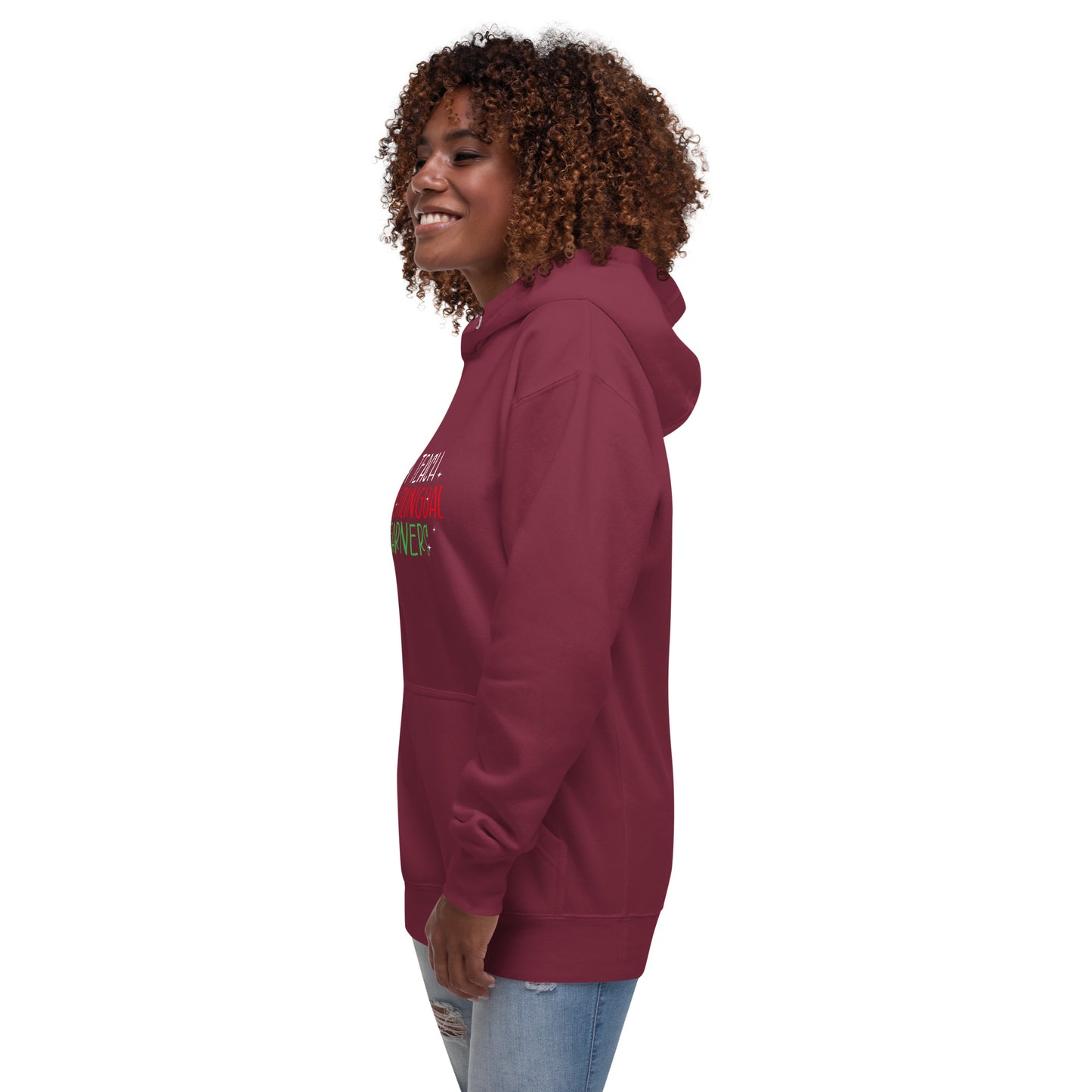 Sudadera con capucha para profesor de aprendizaje multilingüe