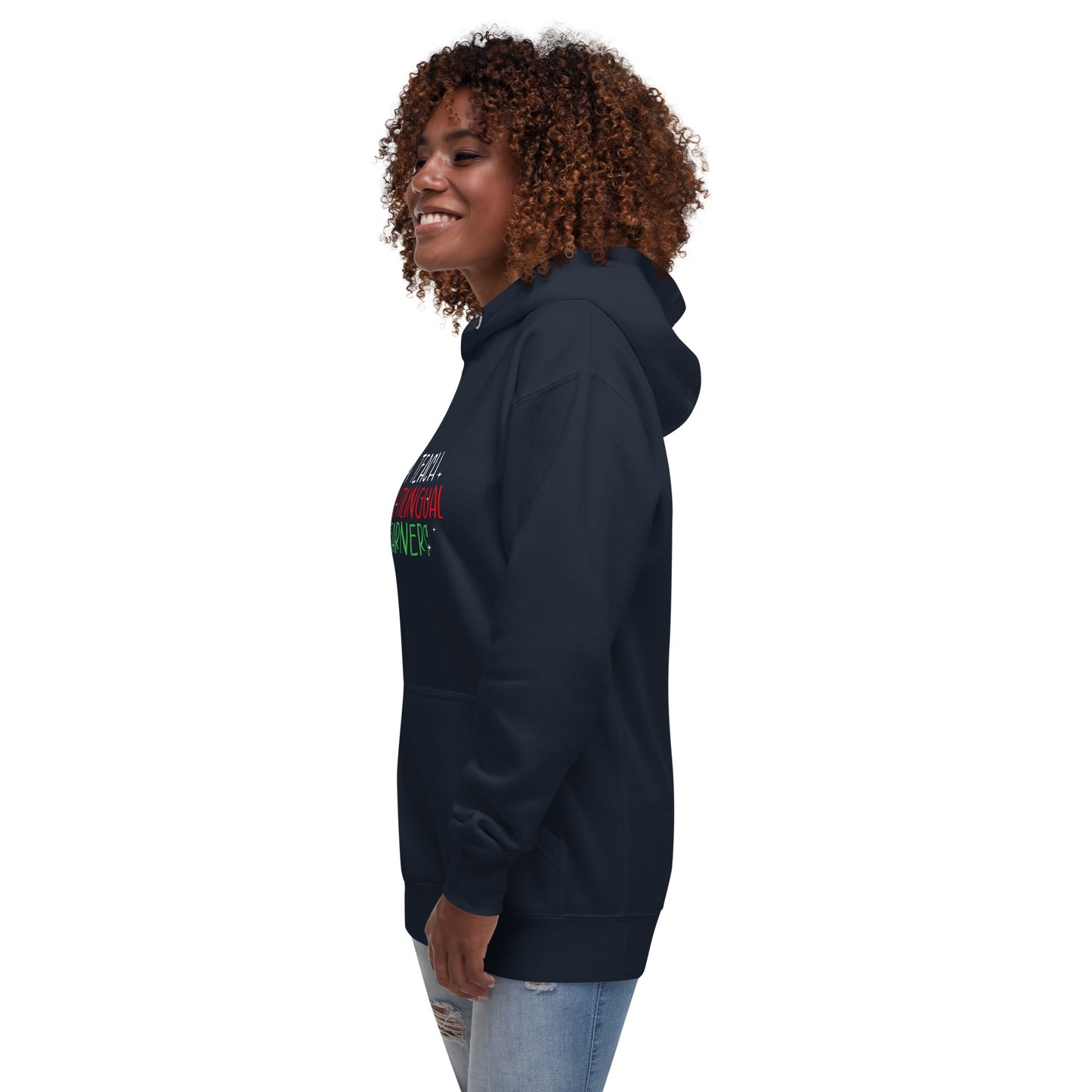 Sudadera con capucha para profesor de aprendizaje multilingüe