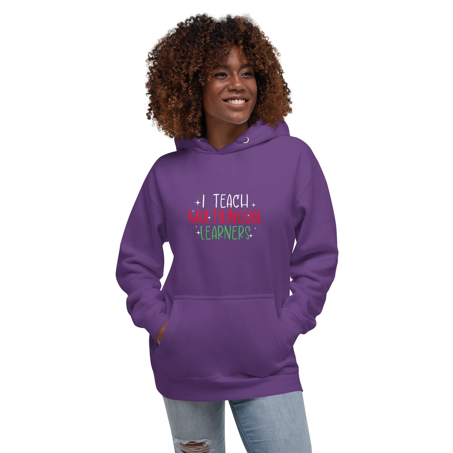 Sudadera con capucha para profesor de aprendizaje multilingüe