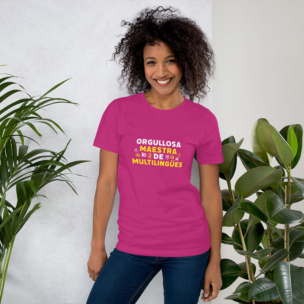 Orgullosa Maestra De Multilingues t-shirt