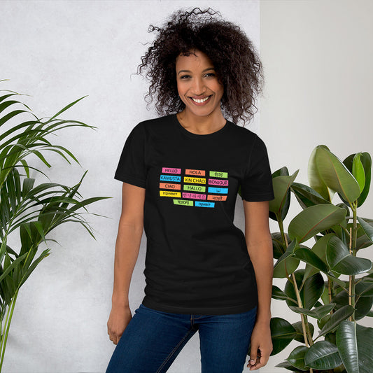 Multilingual word Wall t-shirt