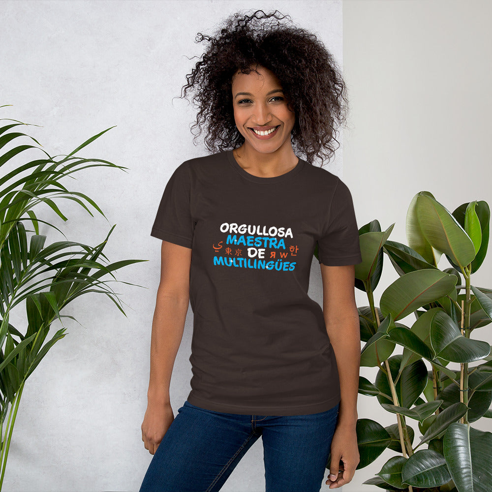 Orgullosa Maestra De multilingues t-shirt
