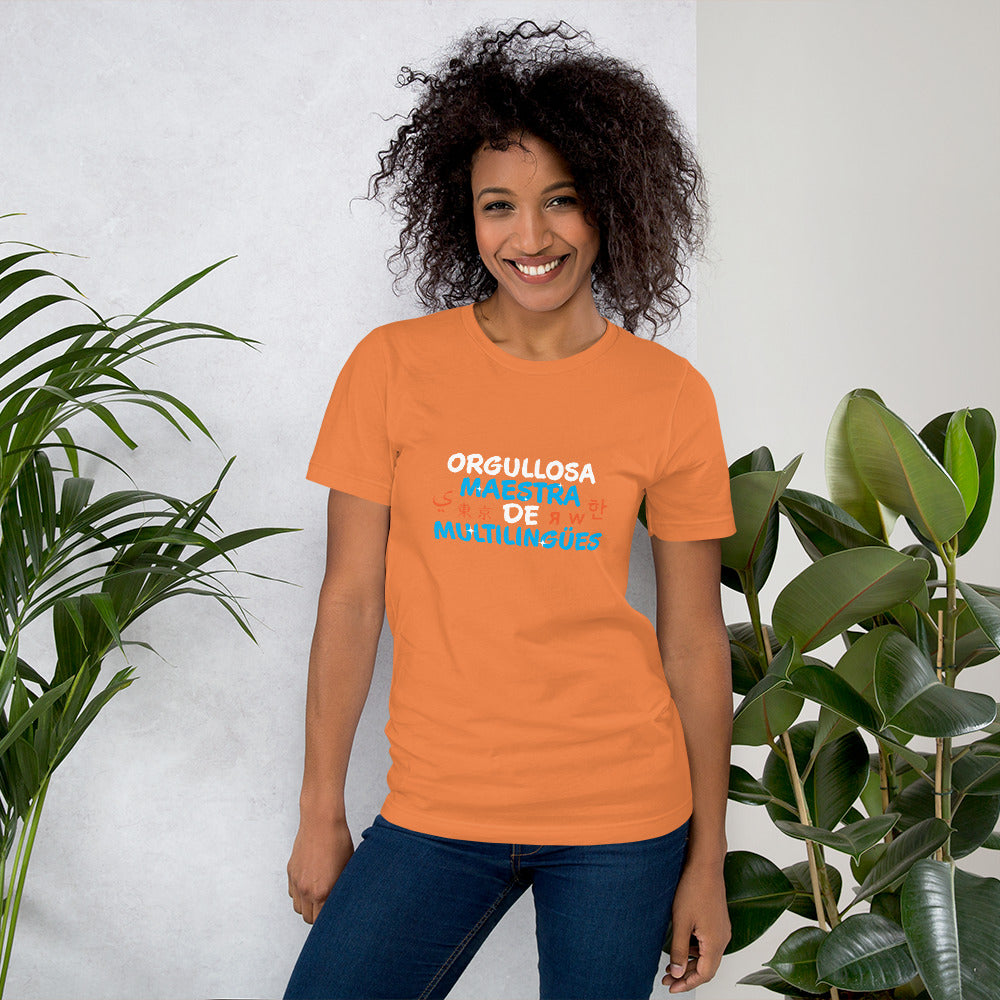 Orgullosa Maestra De multilingues t-shirt