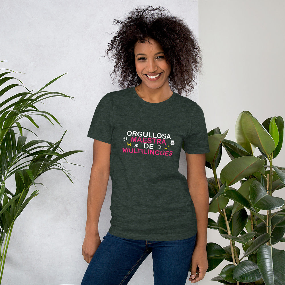 Orgullosa Maestra De multilingues t-shirt