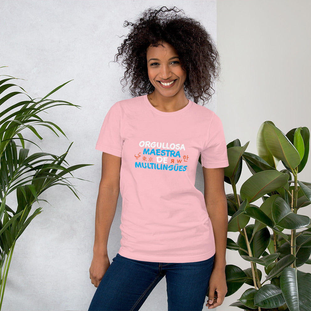 Orgullosa Maestra De multilingues t-shirt