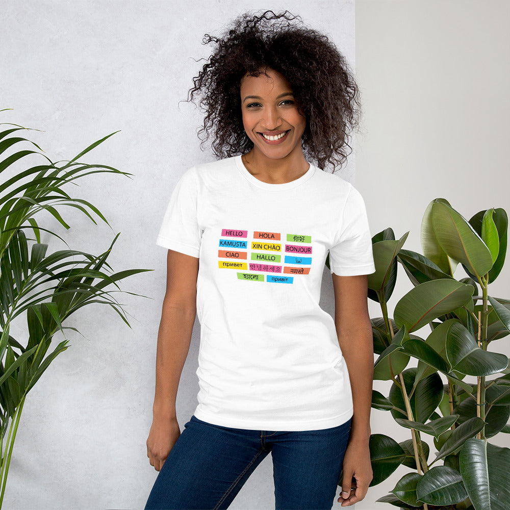 Multilingual word Wall t-shirt
