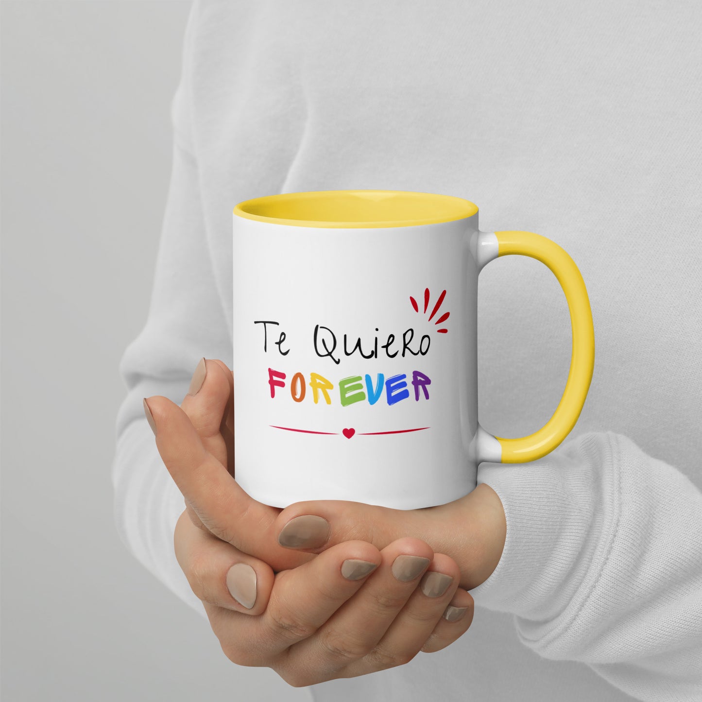 Te Quiero Forever Mug with Color Inside