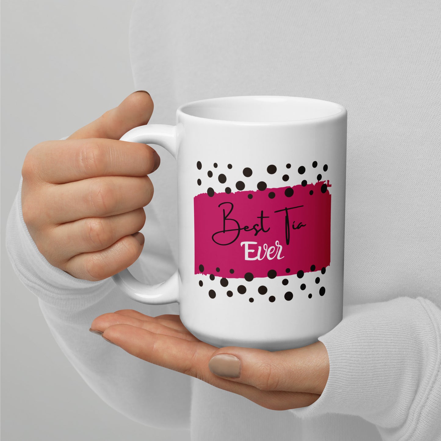 Best Tia Ever White glossy mug