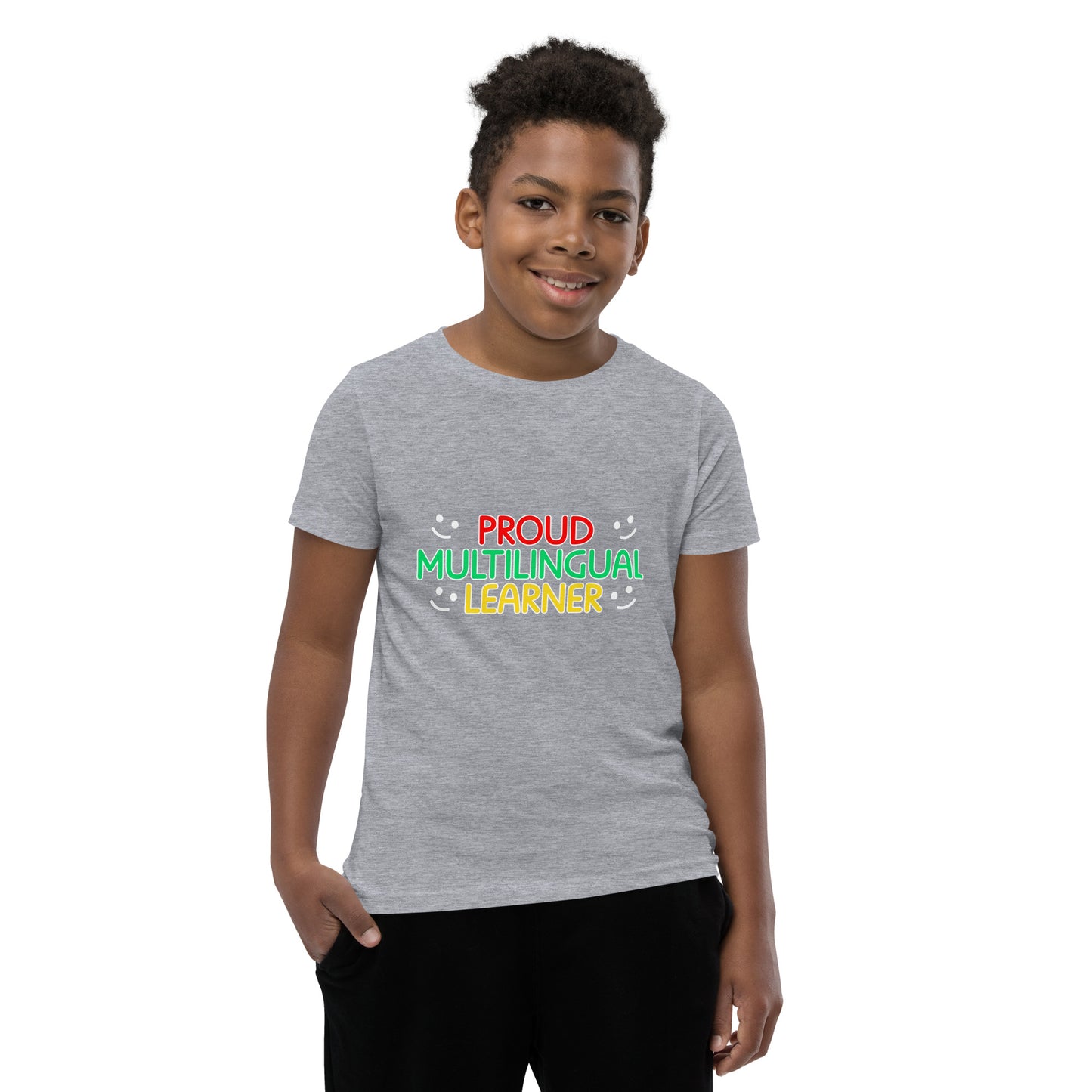 Proud Multilingual Youth Short Sleeve T-Shirt