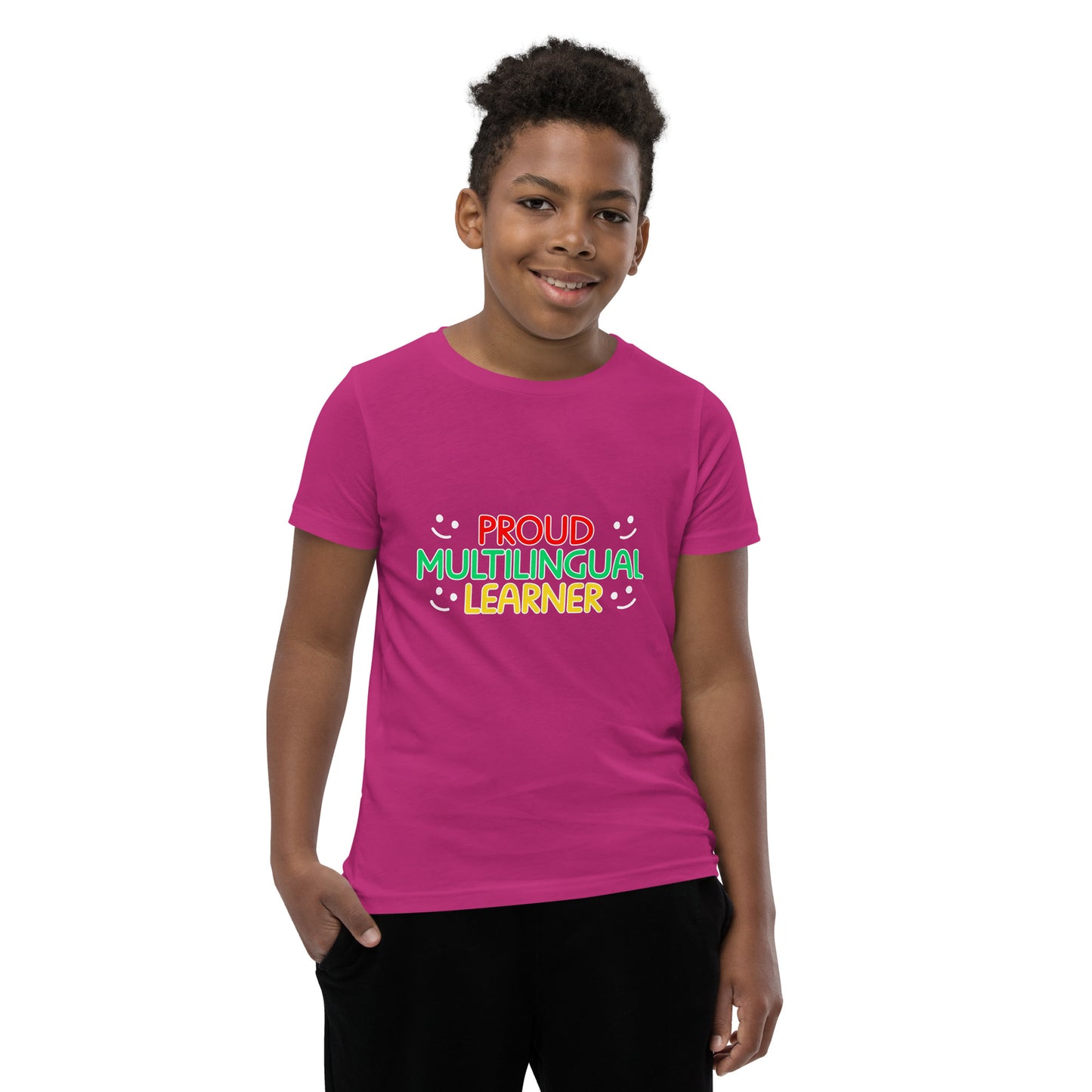 Proud Multilingual Youth Short Sleeve T-Shirt