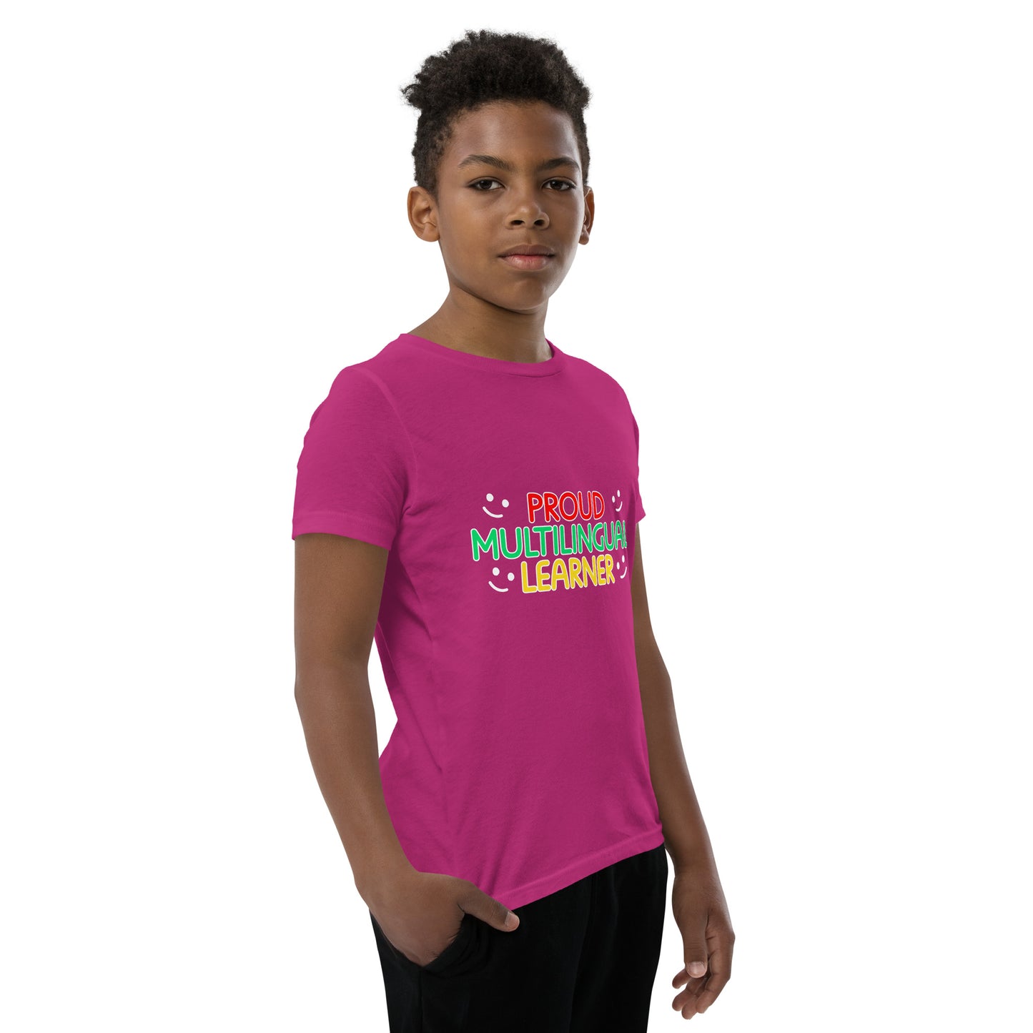 Proud Multilingual Youth Short Sleeve T-Shirt