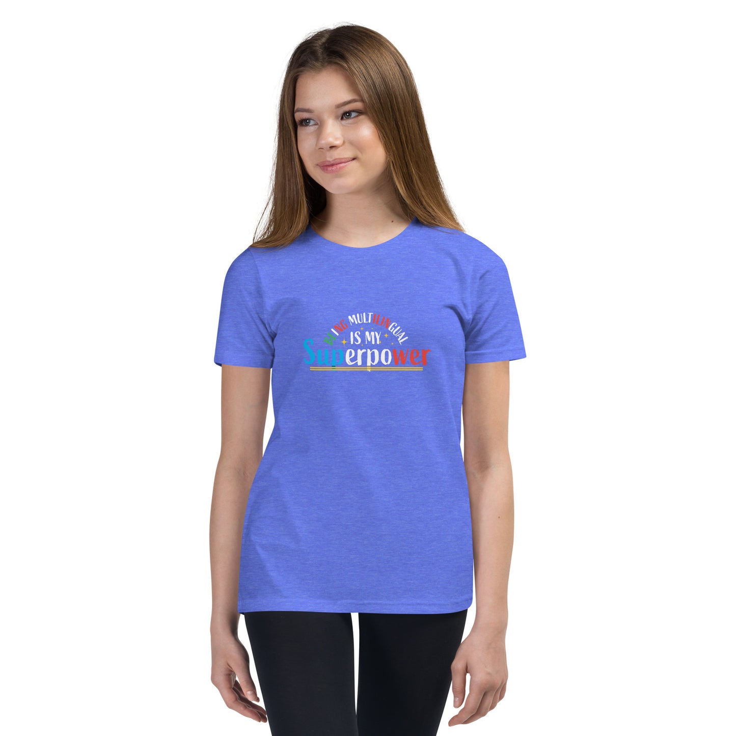 Multilingual Superpower Youth Short Sleeve T-Shirt
