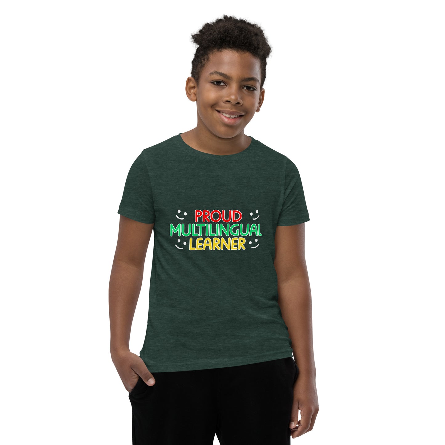 Proud Multilingual Youth Short Sleeve T-Shirt