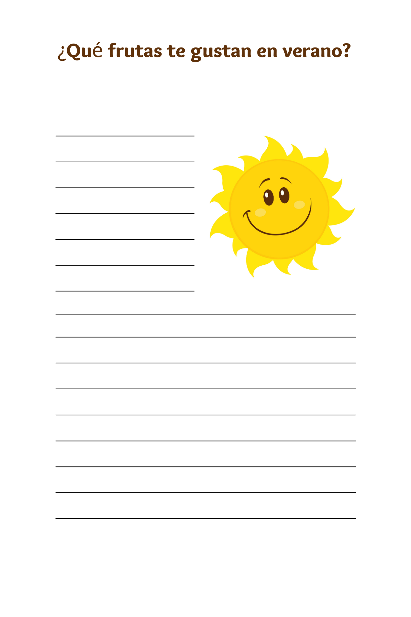 Summer Spanish Journal (Printable)