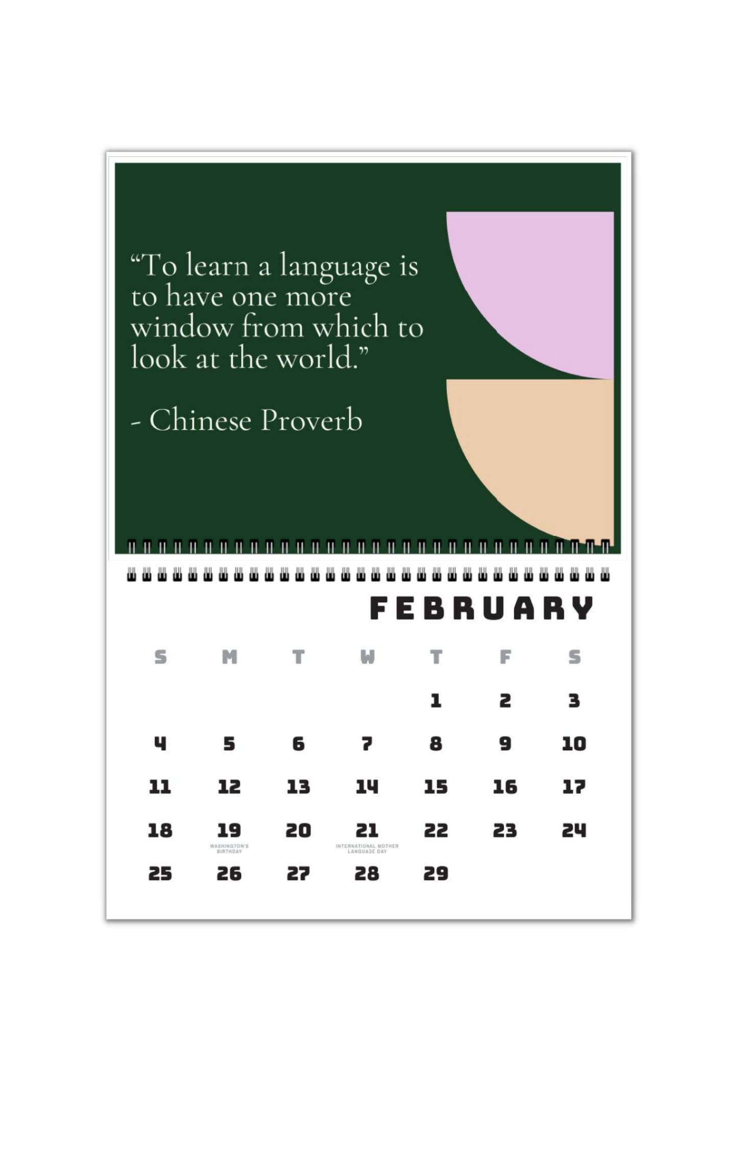 Language Lover's Calendar 2024