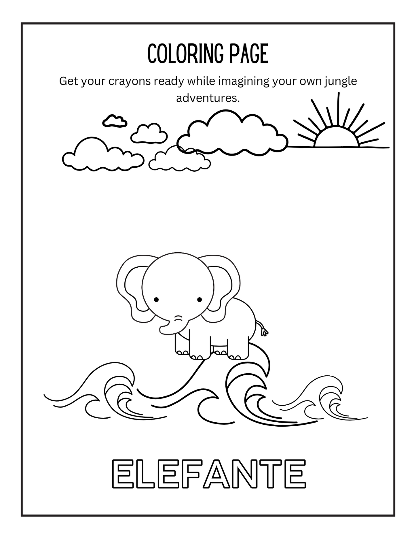Children's Spanish Jungle Activity Pack - PDF