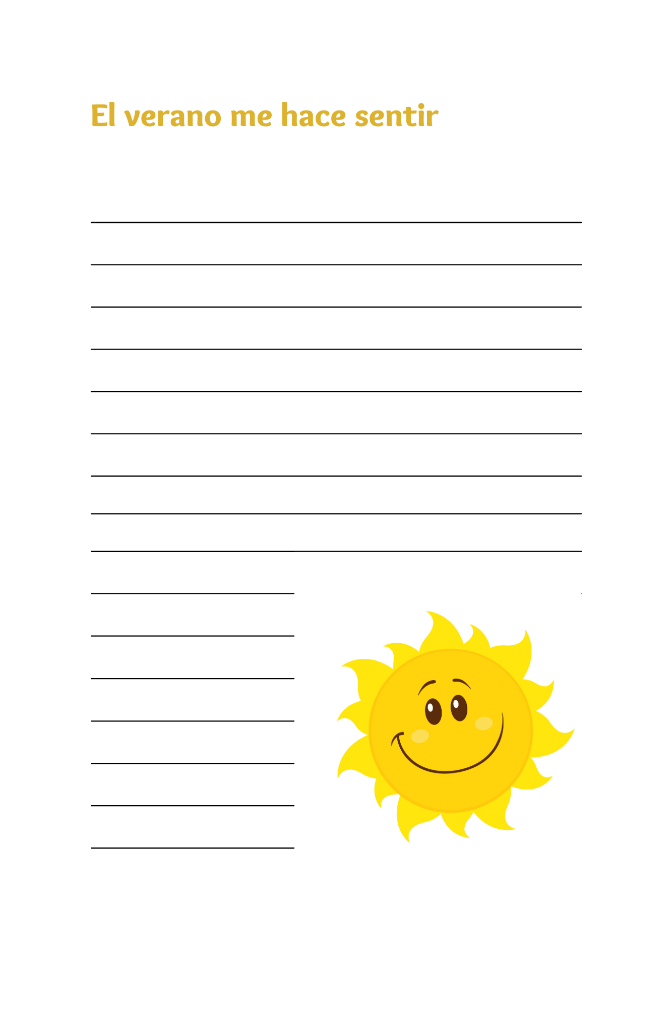 Summer Spanish Journal (Printable)