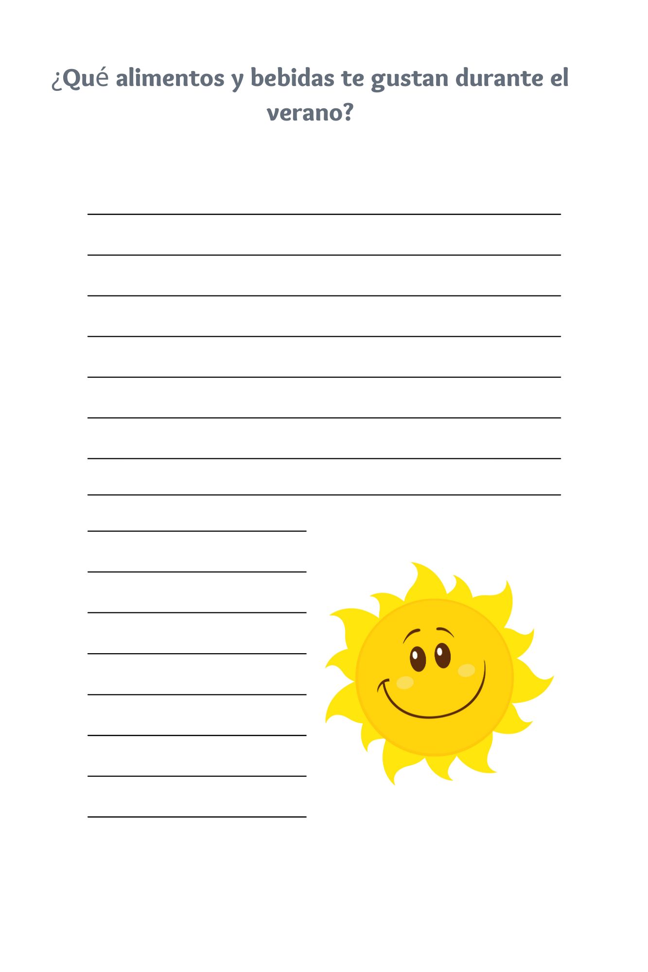 Summer Spanish Journal (Printable)