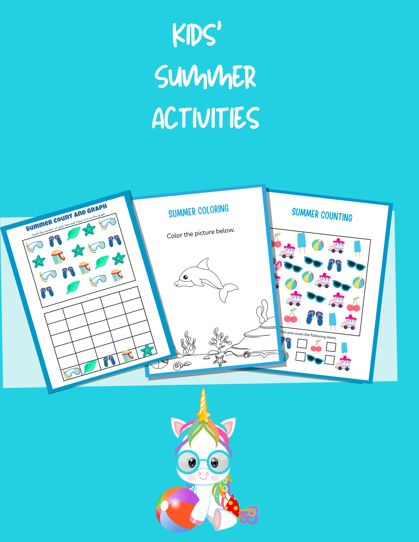 Kid's Summer Activity Book  (Printable)