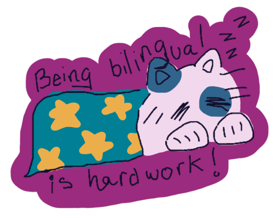 Bilingual Cats Stickers