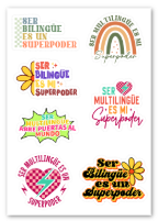 Multilingual Spanish Stickers