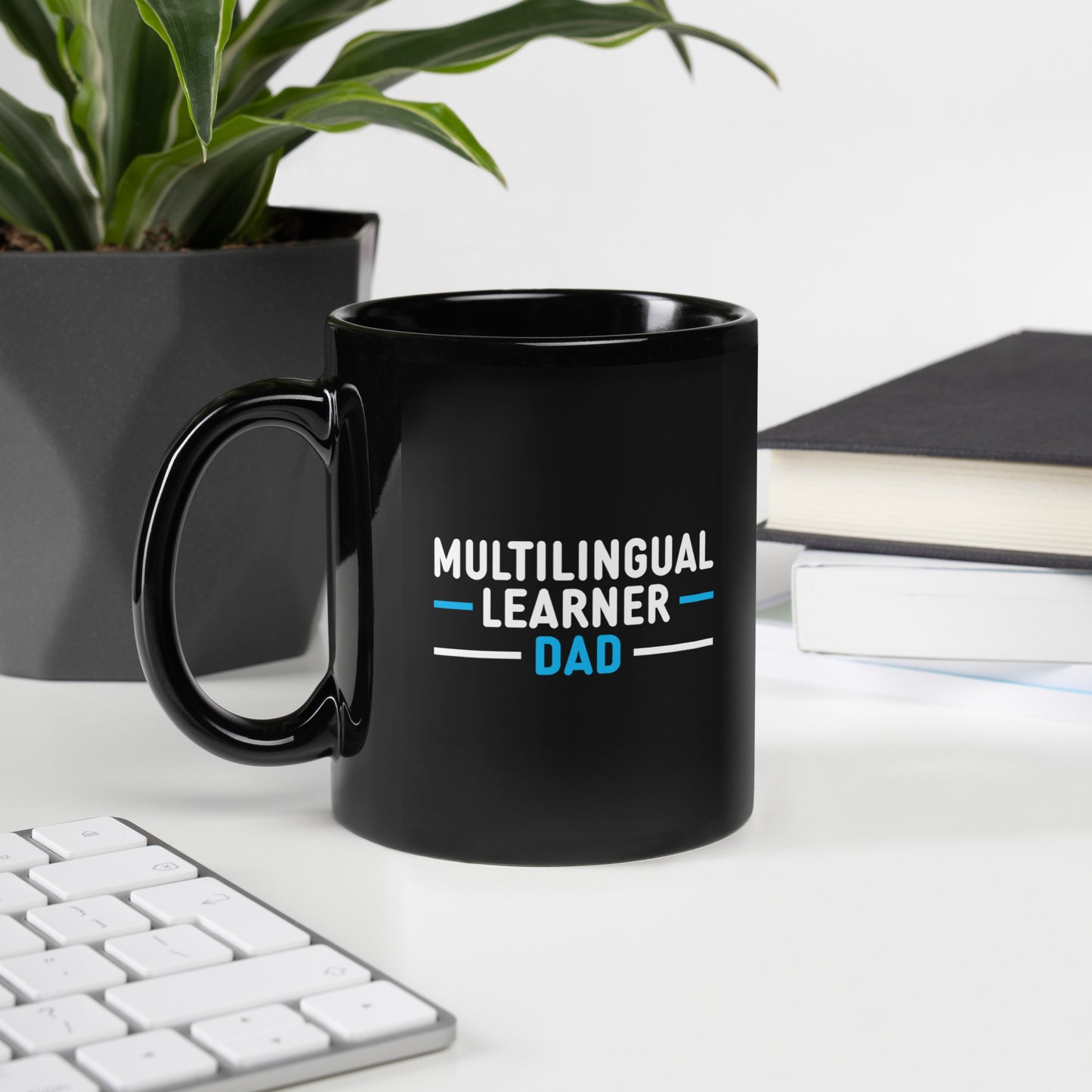 Multilingual Learner DAD  Black Glossy Mug.