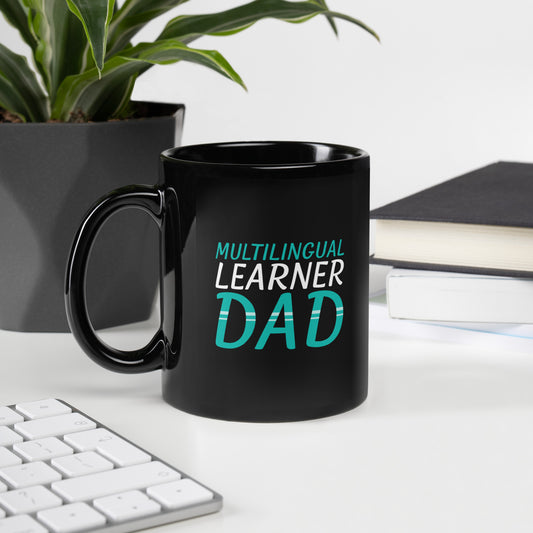 Multilingual Learner DAD Black Glossy Mug