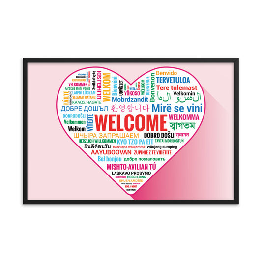 Welcome Poster  (Framed) in Different Languages