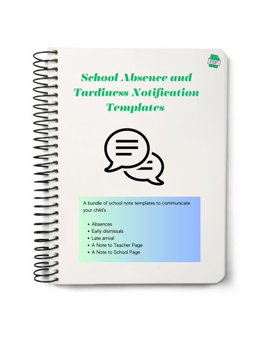 School Absence and Tardiness Notification Templates