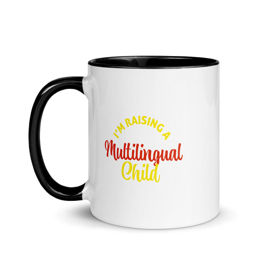 Raising Multilingual Mug with Color Inside.